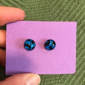 Pretty blue variegated earrings